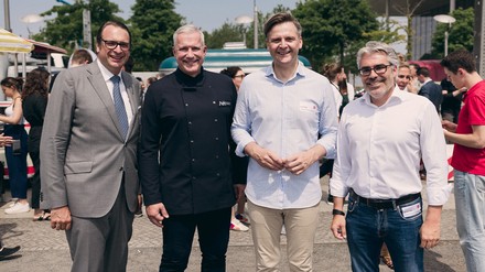 Alexander Aisenbrey, Alexander Herrmann, Dr. Marcel Klinge und Marcus Fränkle
