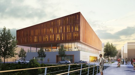 Rendering: Im oberen Stockwerk des Gebäudes soll das Hampton-Hotel Einzug halten.