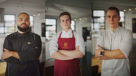 Die drei Finalisten (v. l. n. r.): Gerry Kosin, Leo Ackfeld und Arek Gajewski