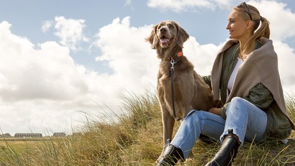 Frau mit Hund
