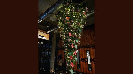 Weihnachtsbaum im 25hours Hotel HafenCity