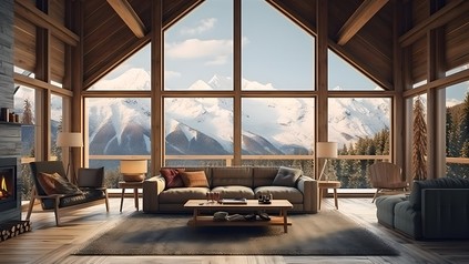 Hotelzimmer Berge
