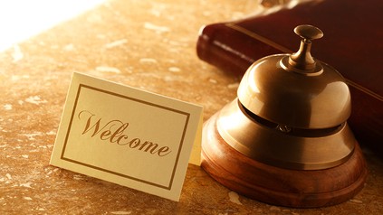 Die Glocke an einer Hotelrezeption