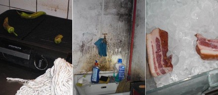 Ausschnitt dreckige Küche