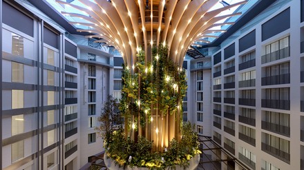 Wiedereröffnung des Radisson Collection Hotels in Berlin mit neuem Lobbykonzept Living Tree.