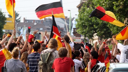 Fans auf der Fanmeile