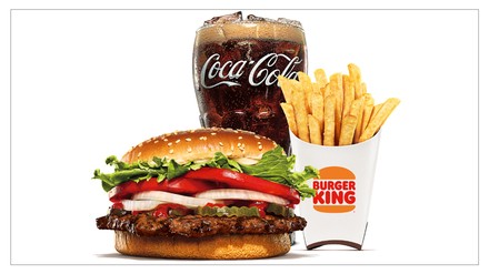 Ein Burger-King-Menü mit Coca-Cola