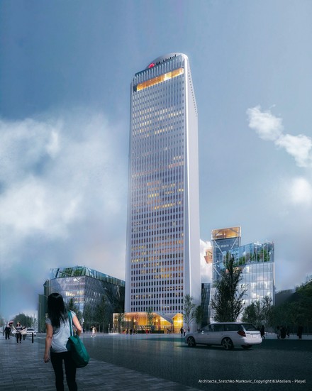 Rendering: Außenansicht H4 Hotel Wyndham Paris Pleyel Resort