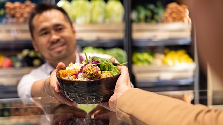 Vegan-vegetarisches Gericht bei Natoo