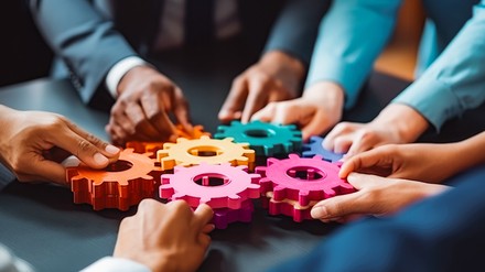 Zahnräder für einen starken Zusammenhalt