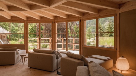 Panorama-Ruheraum im Naturhotel Lüsnerhof