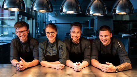 Felix Groetsch, Cornelia Fischer, Marvin Herbert und Timo Beck