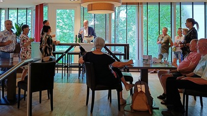 General Manager Peter Berhörster beim wöchentlichen Empfang