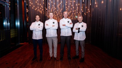 Marian Schneider, Marvin Luft, Klaus Hassenpflug und Rolf Straubinger