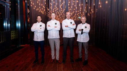 Marian Schneider, Marvin Luft, Klaus Hassenpflug und Rolf Straubinger