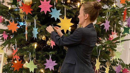 Weihnachtsbaum im Schloss Fleesensee