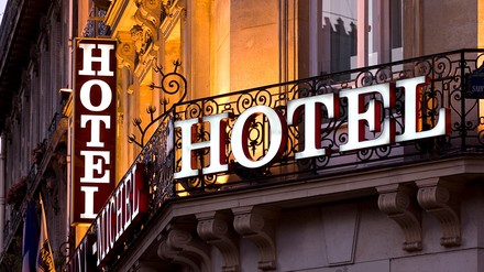 Front eines Hotels