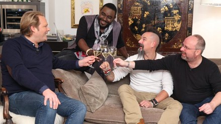 Spitzenköche Christian Lohse, Ralf Jakumeit, Nelson Müller und Björn Freitag bei „Das perfekte Promi-Dinner“