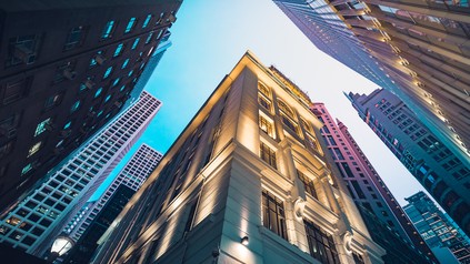 Skyline aus der Froschperspektive