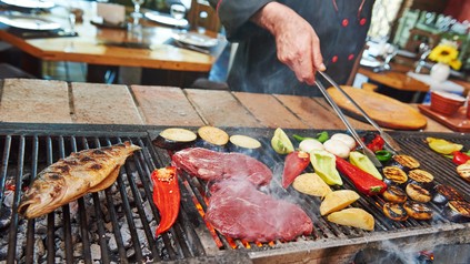 Grill im Restaurant