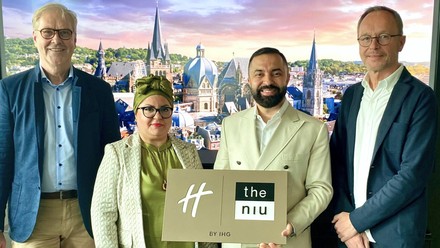 Peter Lagies, Samira Said, David Etmenan und Dirk Brockmann