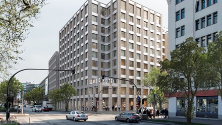 Visualisierung des Scandic Hotel am Berliner Tor in Hamburg