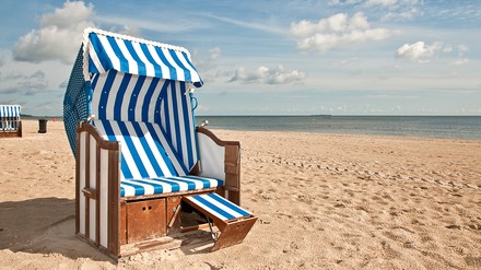 Strandkorb an der Nordsee