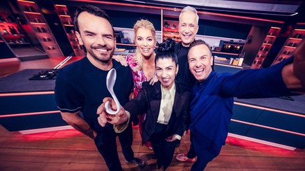 Steffen Henssler, Angelina Kirsch, Elif Oskan, Alexander Herrmann und Tim Raue