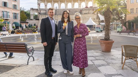 Frederik Mack, Direktor HR Europa-Park, Carolin von Arend und Michaela Doll-Lämmer, Direktorin Europa-Park Hotels
