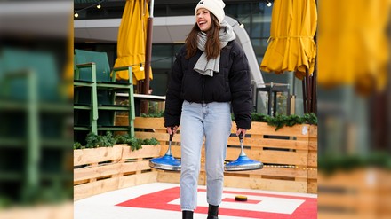 Eisstockbahn bei Pesca