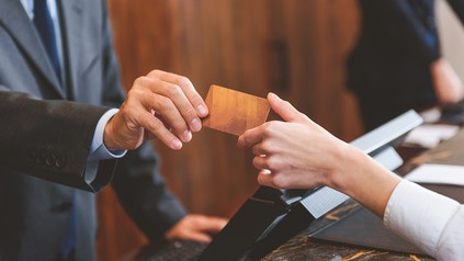 Kartenzahlung an der Rezeption