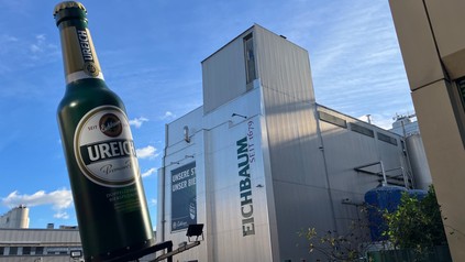 Außenansicht der Privatbrauerei Eichbaum