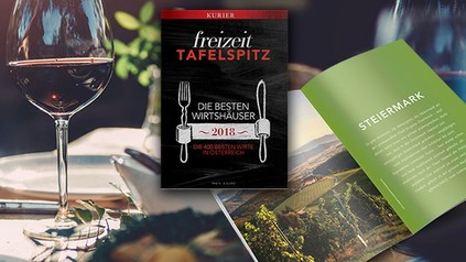 Ein gedeckter Tisch und die Ausgabe von freizeit Tafelspitz Die besten Wirtshäuser