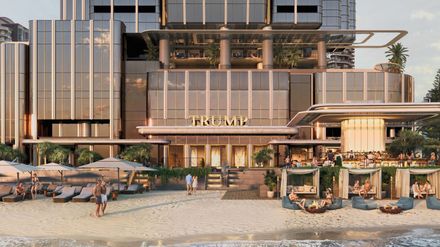 Rendering des Trump-Tower am Pazifik-Strand von Surfers Paradise