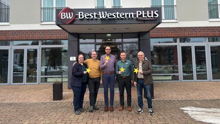 V. l.: Martina Alfers, Thorsten Müller, Patrick Haberlandt, Patrick Langhorst und Georg Niemeyer