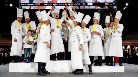 Dänemark bei der Siegerehrung beim Bocuse d’Or Europe 2026