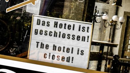 Ein geschlossenes Hotel