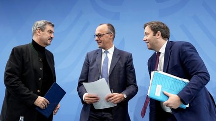 Markus Söder, Friedrich März und Lars Klingbeil