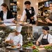 Collage mit sieben Ausbildungsberufen aus Hotellerie und Gastronomie: Rezeption, Hotelmanagement, Restaurant- und Veranstaltungsservice, Systemgastronomie, Gastronomieservice, Koch und Fachkraft Küche