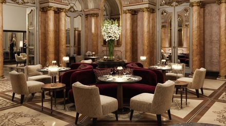 Gästeraum des Restaurants „Prunkräume“ im Palais Coburg