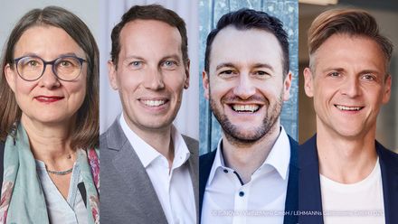 Prof. Dr. Jana Rückert-John, Markus Grube, Stefan Lehmann und Dr. Marcel Klinge
