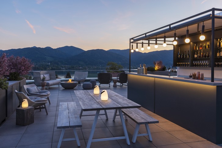 Rooftop-Bar im A-Rosa Tegernsee