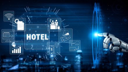 Roboter mit Hotelicons