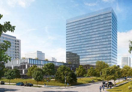 Rendering des neuen Moxy Munich South