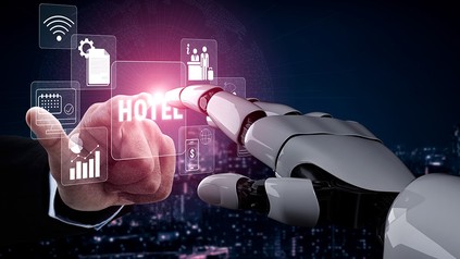Roboterhand Menschenhat KI