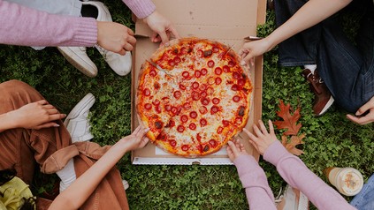 Pizza im Karton