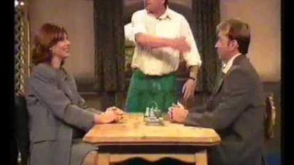 Mann und Frau in Restaurant