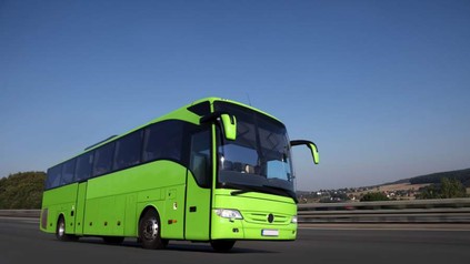 Fernbus grün