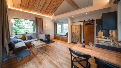 Blick ins Innere eines der Baumhaushotels