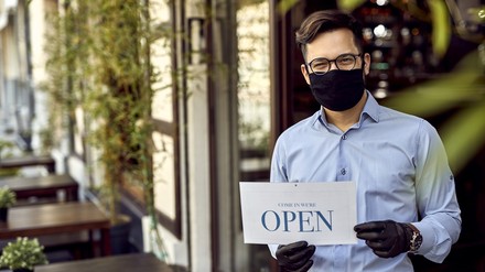 Ein geöffnetes Lokal